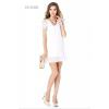 Short Sleeve Chiffon European Style Splice Lace Dress