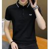Short Sleeve Summer Slim Pink Cotton Lapel T-Shirt