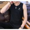 Slim Sleeveless T-Shirt Printing Gray Waistcoat For Men