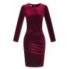 Spring Velvet Package Hip Korean Style Dress