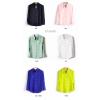 Sunscreen Cstand Collar Bottoming Shirt White Chiffon Shirt